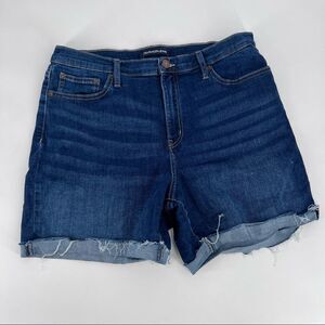Calvin Klein hi rise frayed cut‎ off denim jean shorts size 12